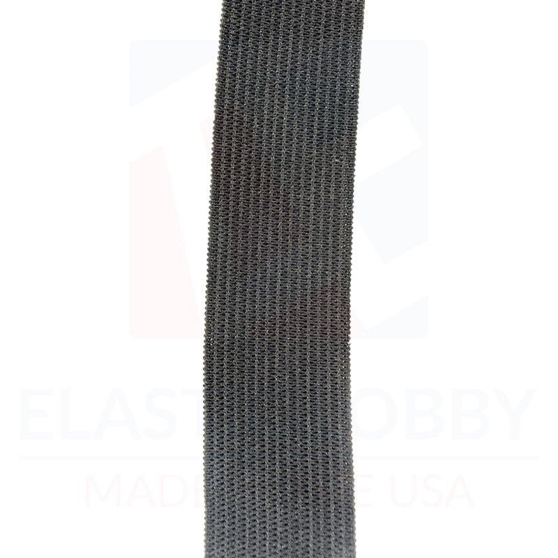 1" (25mm) Heavy Black Knitted Elastic - US Made