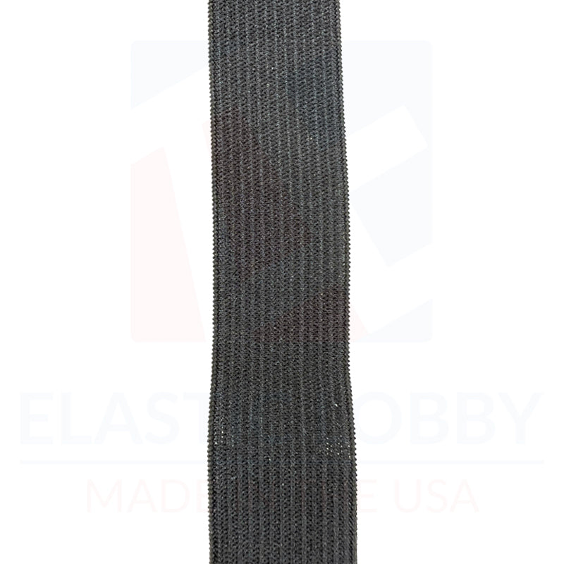 1" (25mm) Black Knitted Elastic - US Made