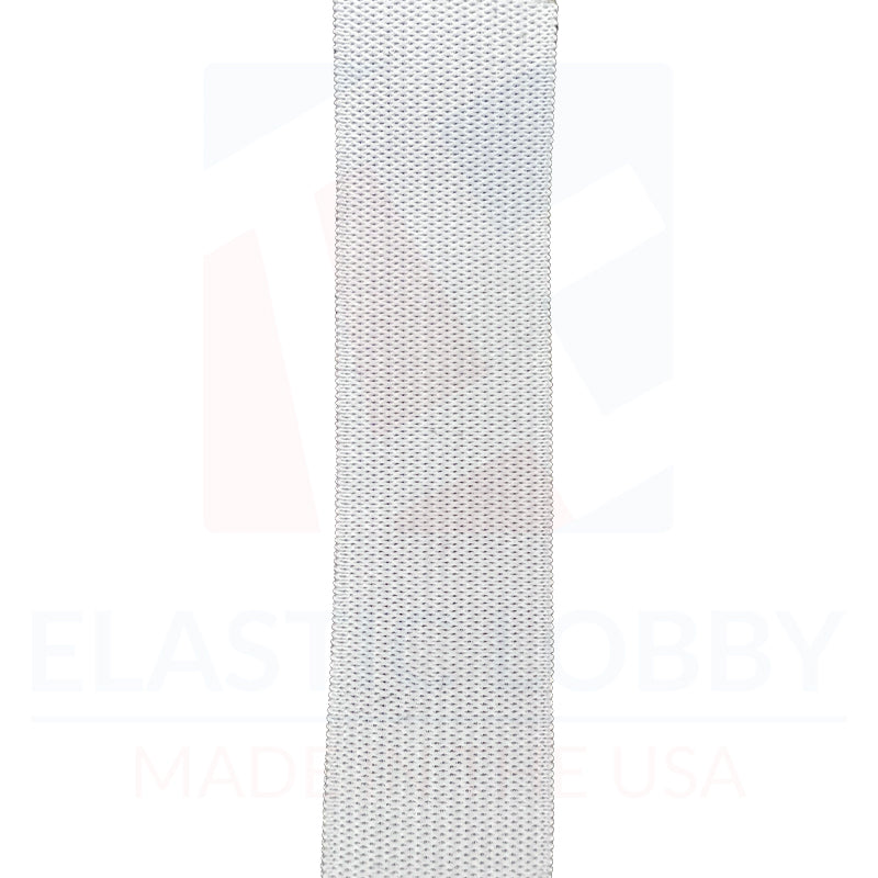 1" (25mm) Heavy White Knitted Elastic - US Made