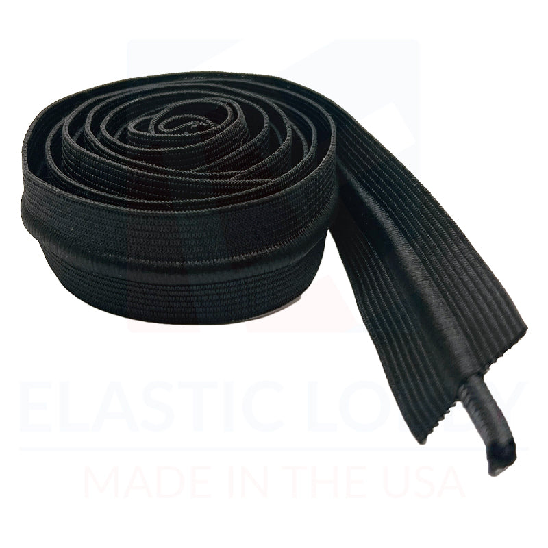 1.25" (32mm) Black Drawcord Elastic - US Made