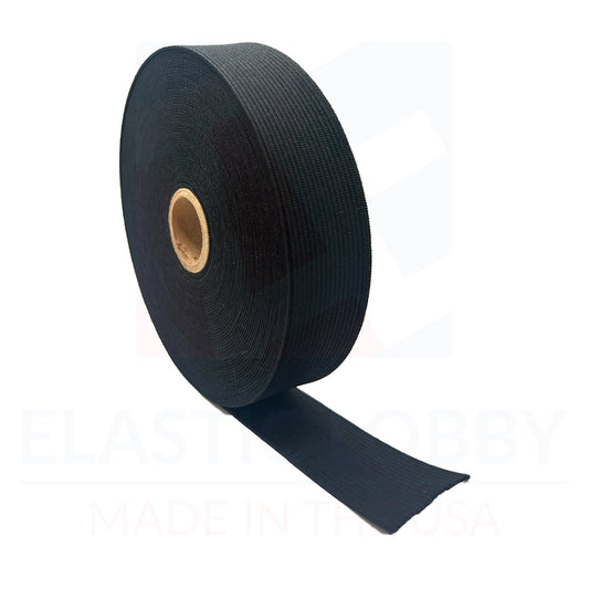 1.25" (32mm) Black Knitted Elastic - US Made