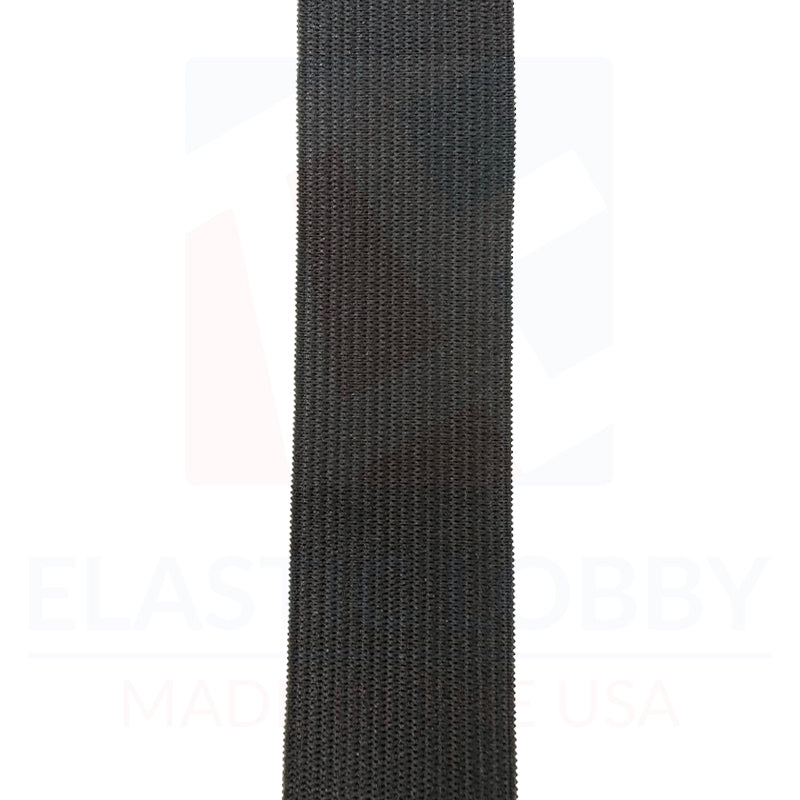 1.25" (32mm) Black Knitted Elastic - US Made