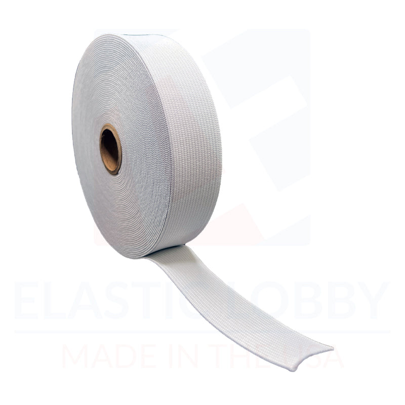 1.25" (32mm) White Knitted Elastic - US Made