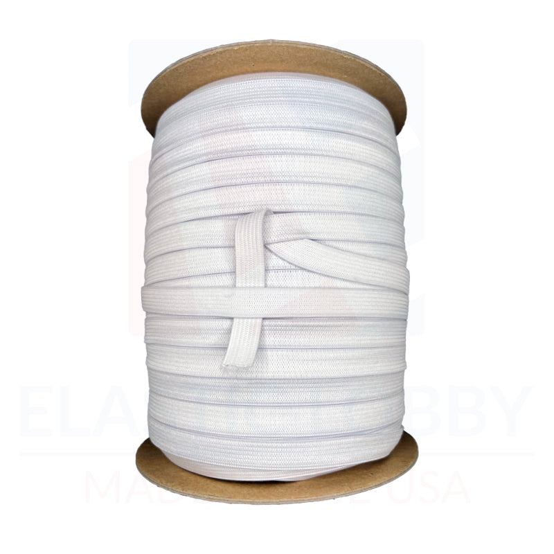 1/2" (13mm) Heavy White Knitted Elastic - US Made