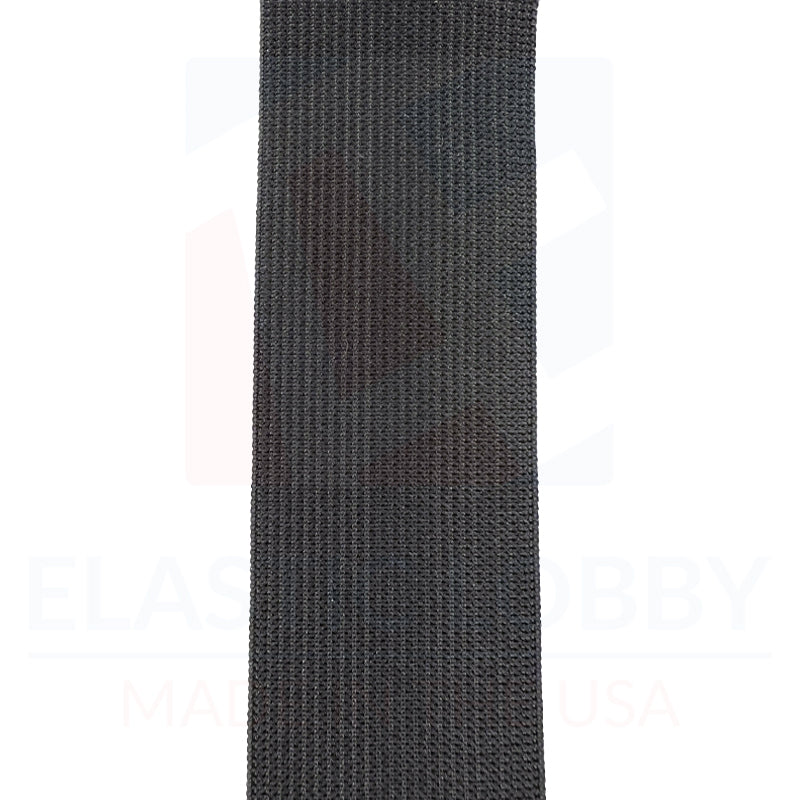 1.75" (44mm) Heavy Black Knitted Elastic - US Made