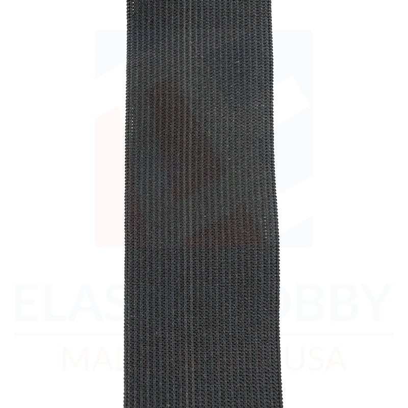 1.75" (44mm) Black Knitted Elastic - US Made