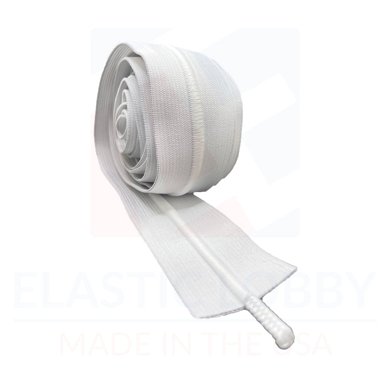 1.75" (44mm) White Drawcord Elastic - US Made