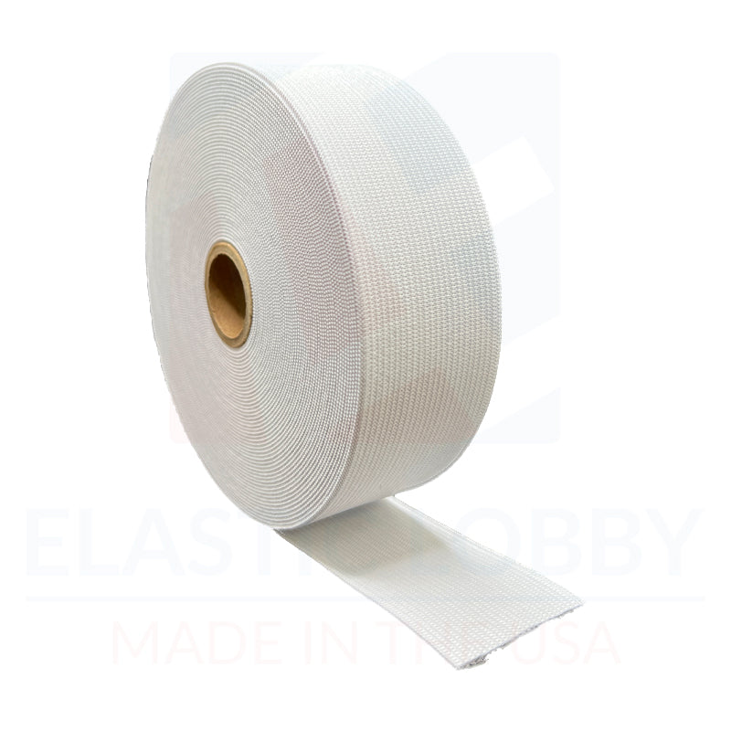 1.75" (44mm) White Knitted Elastic - US Made