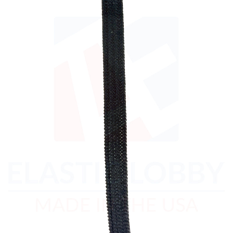 1/4" (6mm) Black Knitted Elastic - US Made