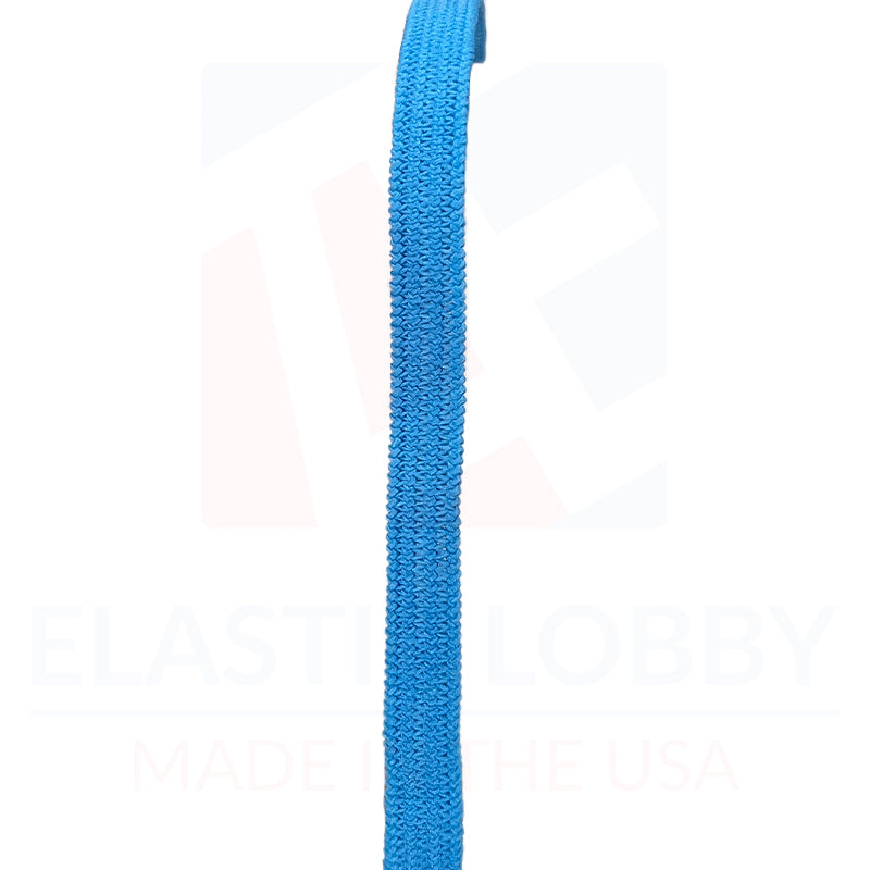 1/4" (6mm) Latex-Free American Blue Knitted Elastic - US Made