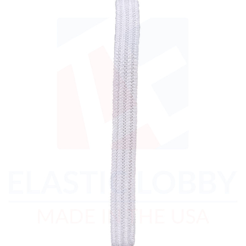 1/4" (6mm) Latex-Free White Knitted Elastic - US Made