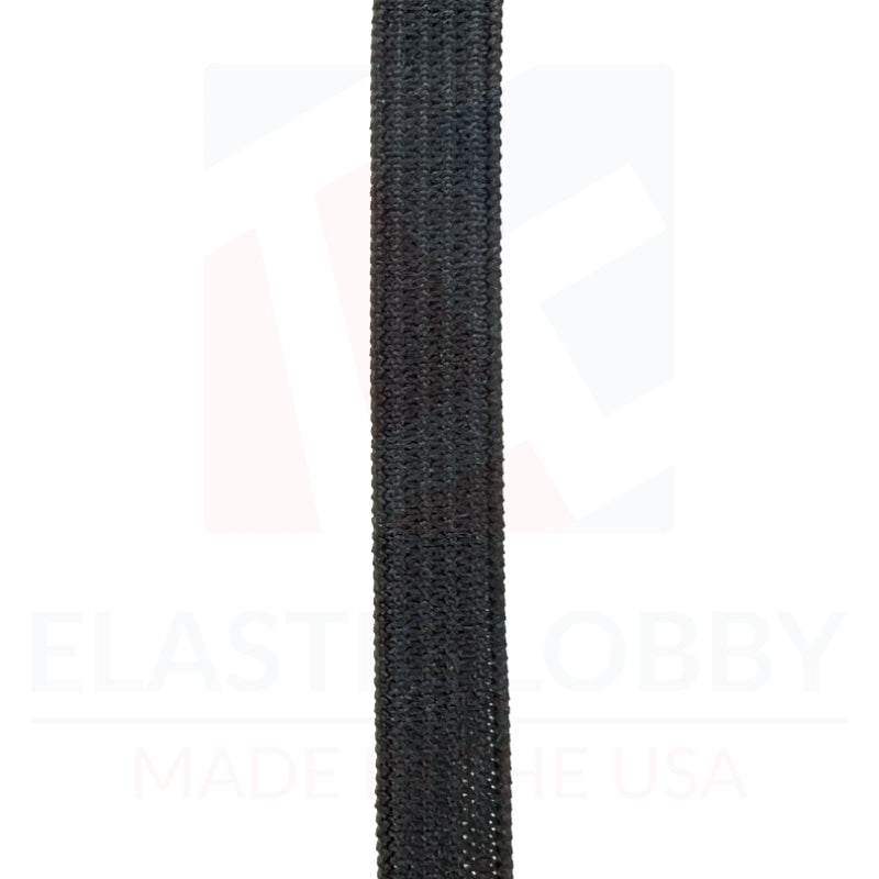 3/8" (9.5mm) Heavy Black Knitted Elastic - US Made