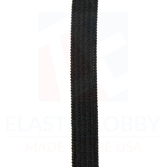 3/8" (9.5mm) Black Knitted Elastic - US Made