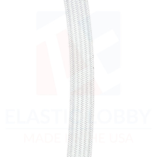 3/8" (9.5mm) Heavy White Knitted Elastic - US Made