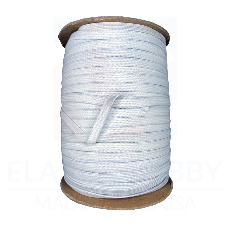 3/8" (9.5mm) White Knitted Elastic - US Made