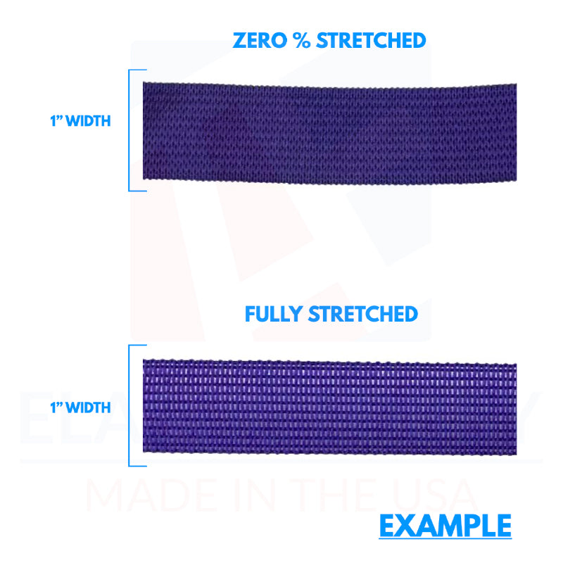 1/4" (6mm) Latex-Free American Blue Knitted Elastic - US Made